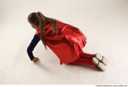 VIKY SUPERGIRL KNEELING POSE 2